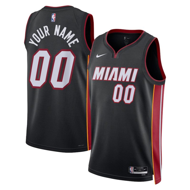 Youth ☆ Miami Heat Icon Edition Swingman Jersey - Nike Custom Basketball Jersey for Kids - Black