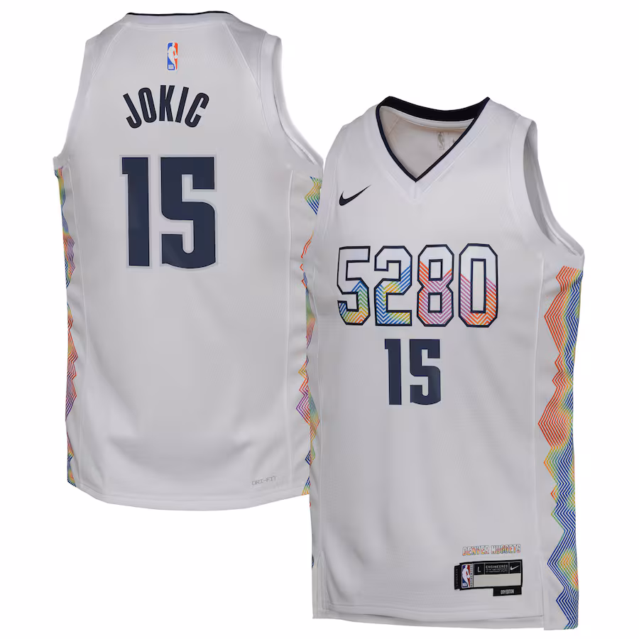 Youth ☆ Nikola Jokic - Denver Nuggets 2024/25 City Edition Swingman Player Jersey - Nike - White