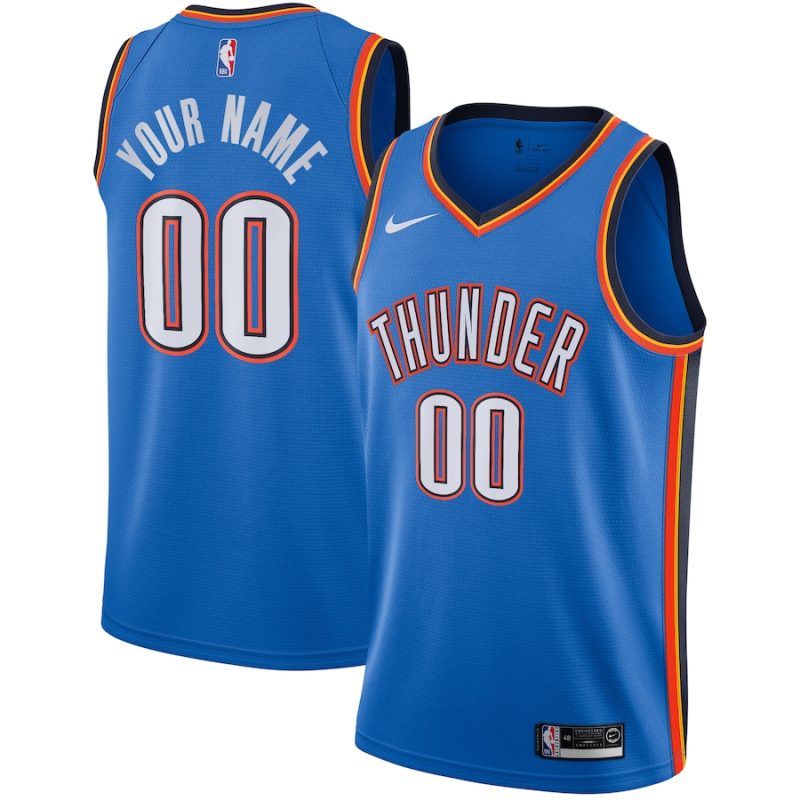 Youth ☆ Oklahoma City Thunder Icon Edition Swingman Jersey - Nike Custom Basketball Jersey for Kids - Blue