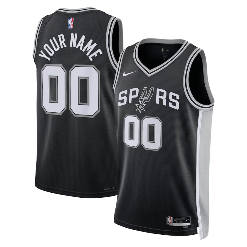 Youth ☆ San Antonio Spurs Icon Edition Swingman Jersey - Nike Custom Basketball Jersey for Kids - Black