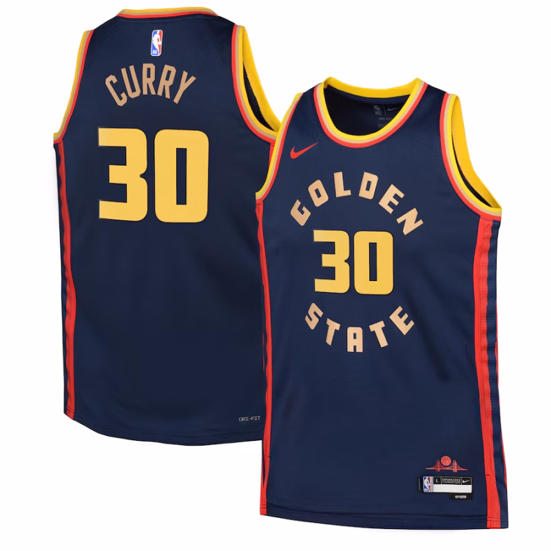 Youth ☆ Stephen Curry - Golden State Warriors City Edition Swingman Jersey 2024 - Nike - Navy