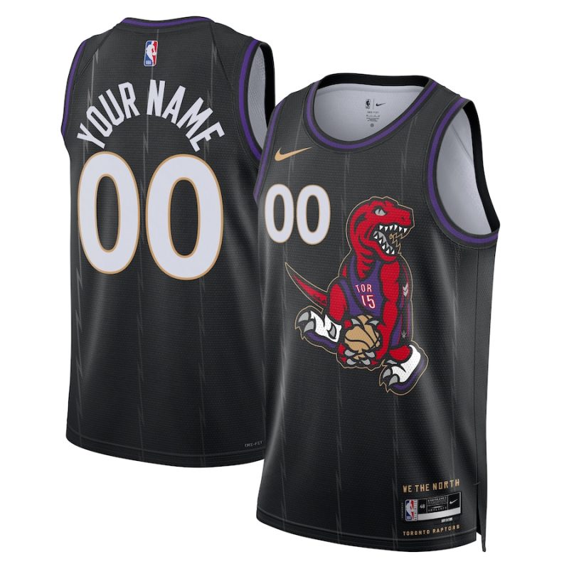 Youth ☆ Toronto Raptors 24-25 NBA City Edition Swingman Jersey - Nike Custom Basketball Jersey for Kids - Black