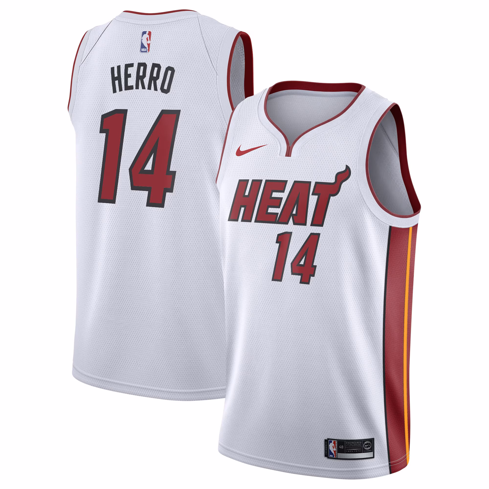 Youth ☆ Tyler Herro - Miami Heat Association Edition Swingman Basketball Jersey for Youth Kids - Nike - White