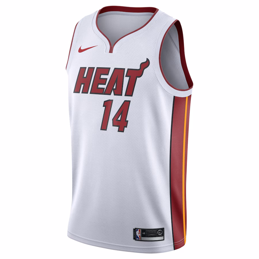 Youth ☆ Tyler Herro - Miami Heat Association Edition Swingman Basketball Jersey for Youth Kids - Nike - White - Image 3