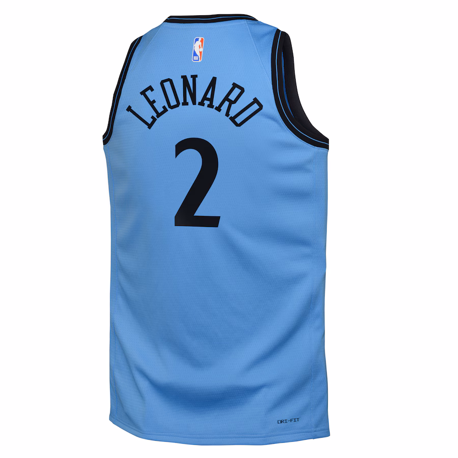 Youth ☆ Kawhi Leonard - LA Clippers 2024 NBA City Edition Swingman Jersey for Men Women - Nike - Blue - Image 2