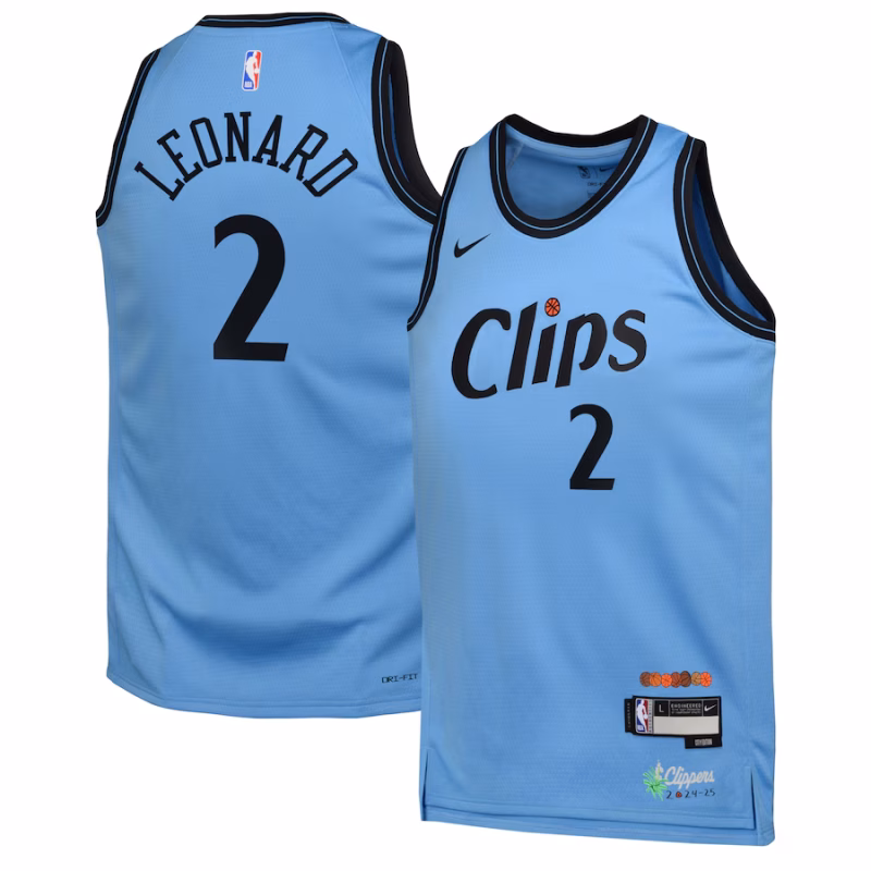 Youth ☆ Kawhi Leonard - LA Clippers 2024 NBA City Edition Swingman Jersey for Men Women - Nike - Blue