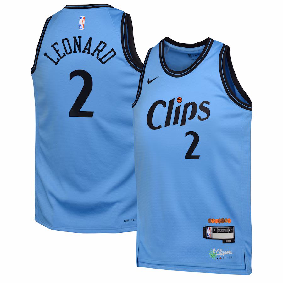 Youth ☆ Kawhi Leonard - LA Clippers 2024 NBA City Edition Swingman Jersey for Men Women - Nike - Blue