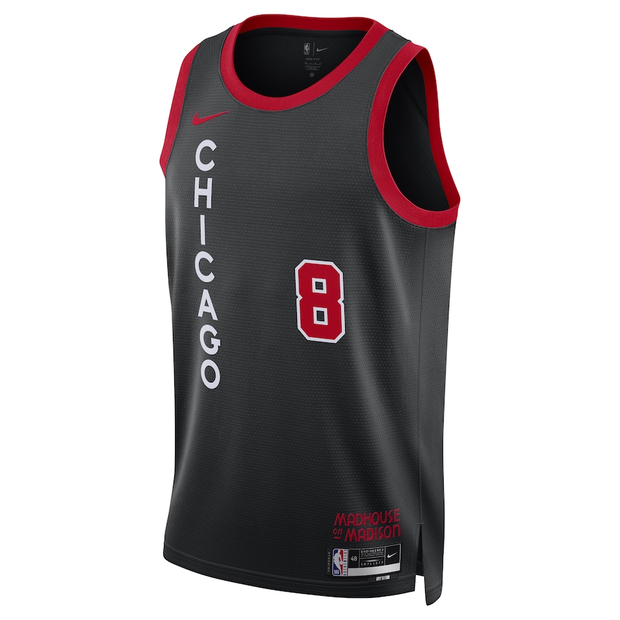Zach LaVine - Chicago Bulls 23-24 NBA City Edition Swingman Jersey for Men Women - Nike - Black - Image 3