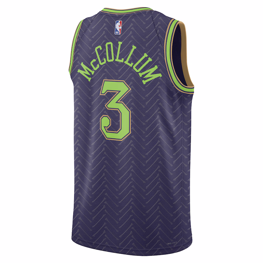 CJ McCollum - New Orleans Pelicans 2024/25 NBA City Edition Swingman Jersey for Men Women - Nike - Purple - Image 2