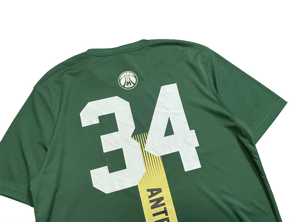 Giannis Antetokounmpo - Milwaukee Bucks Quick-Dry Basketball Player-Specific Tee Shirt #34 Edition – Hunter Green - Image 12