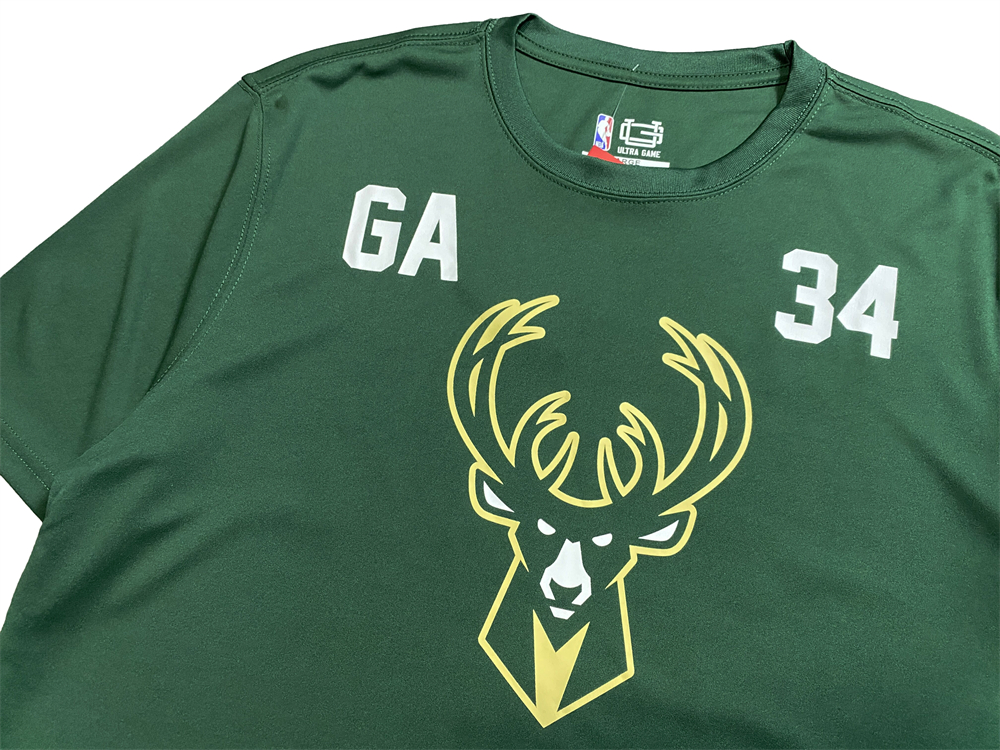 Giannis Antetokounmpo - Milwaukee Bucks Quick-Dry Basketball Player-Specific Tee Shirt #34 Edition – Hunter Green - Image 6