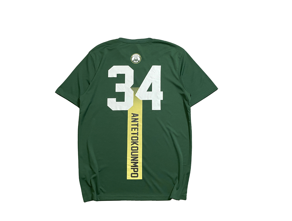 Giannis Antetokounmpo - Milwaukee Bucks Quick-Dry Basketball Player-Specific Tee Shirt #34 Edition – Hunter Green - Image 11