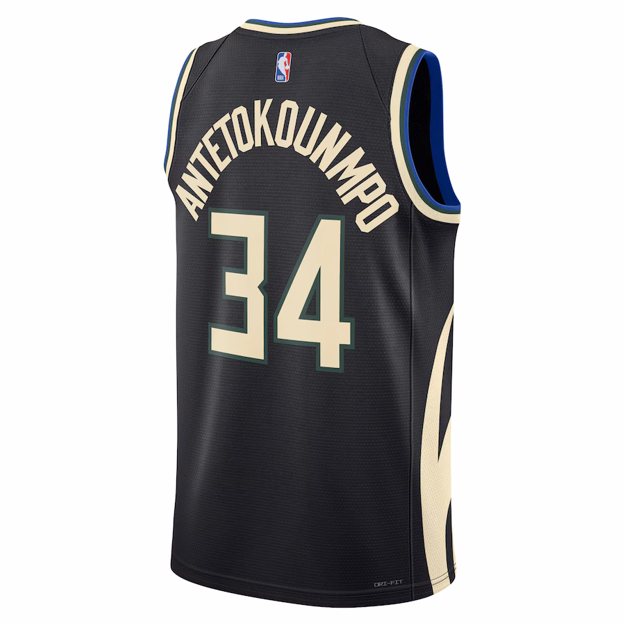 Giannis Antetokounmpo - Milwaukee Bucks Statement Edition Swingman Jersey for Men Women - Jordan - Black - Image 2