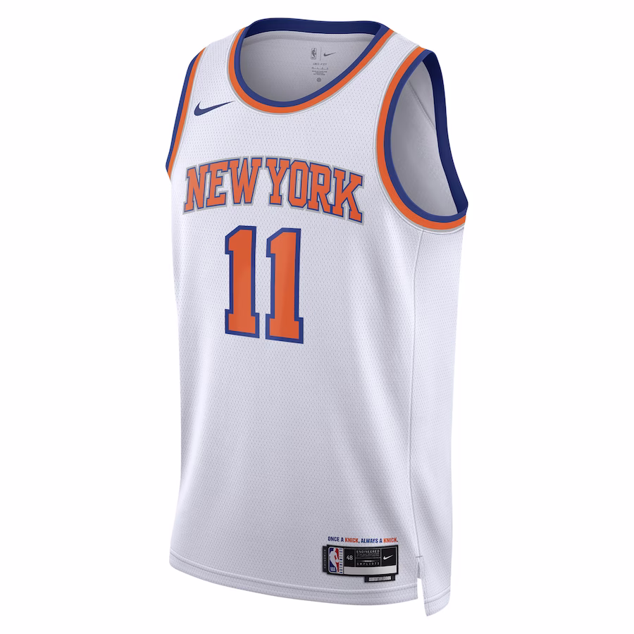 Jalen Brunson - New York Knicks Association Edition Swingman Basketball Jersey for Men & Women - Nike - White - Image 3