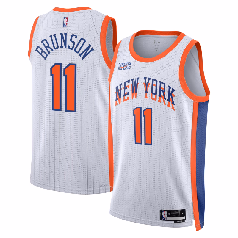 Jalen Brunson - New York Knicks City Edition 2024 Swingman Basketball Jersey for Men & Women -Nike - White