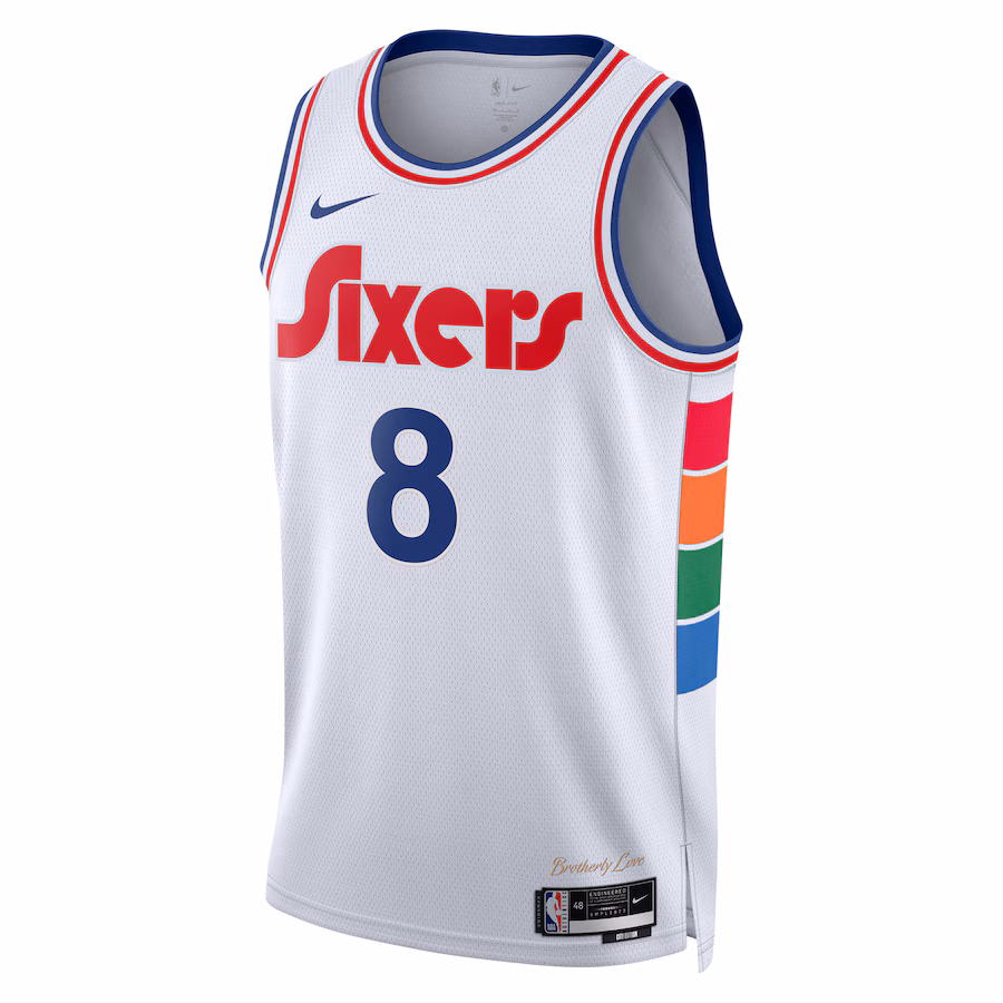 Paul George - Philadelphia 76ers City Edition 2024 Swingman Basketball Jersey for Men & Women - Nike - White - Image 3