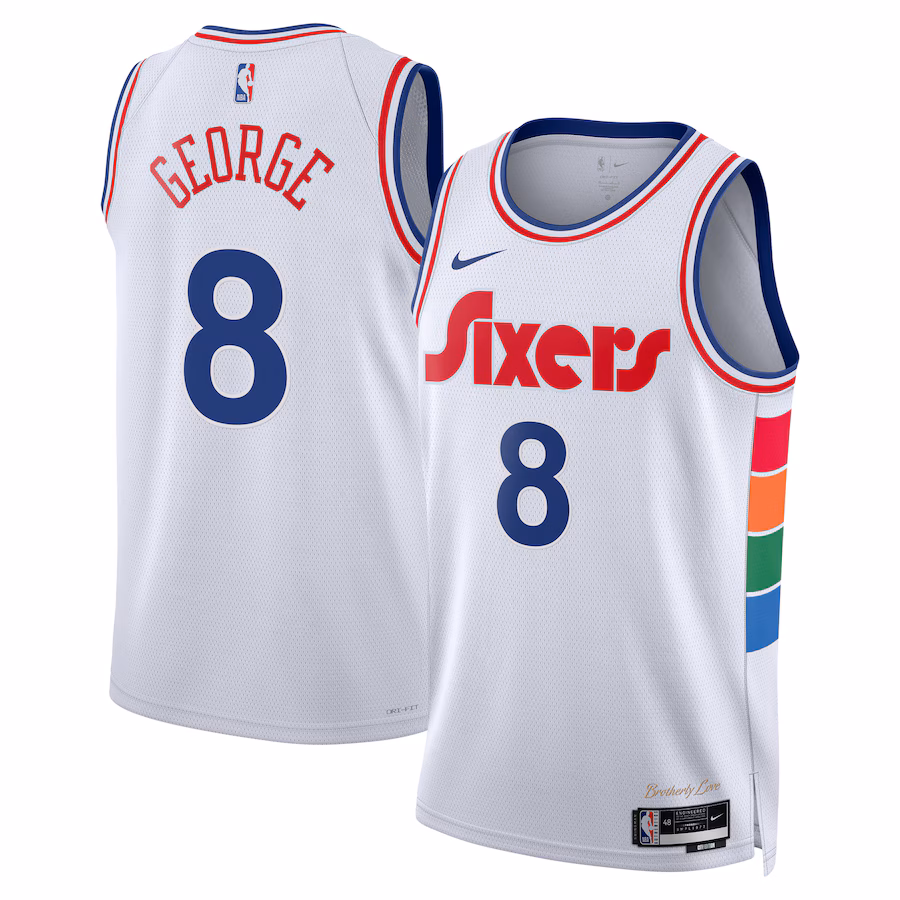 Paul George - Philadelphia 76ers City Edition 2024 Swingman Basketball Jersey for Men & Women - Nike - White