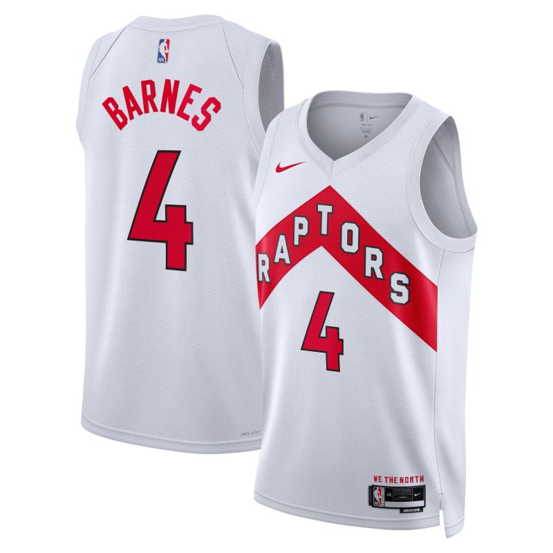 Scottie Barnes - Toronto Raptors Association Edition Swingman Basketball Jersey for Men Women - Nike - White