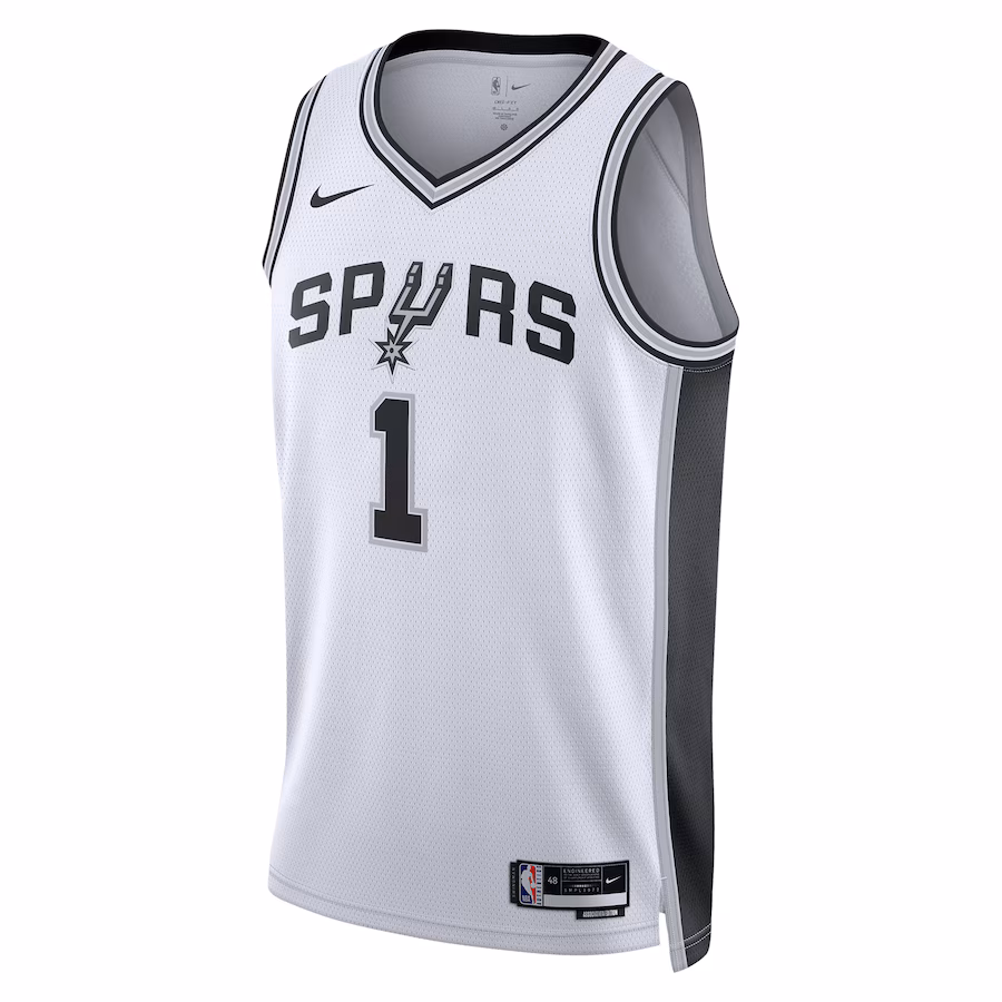 Victor Wembanyama - San Antonio Spurs Association Edition Swingman Basketball Jersey for Men & Women - Nike - White - Image 3
