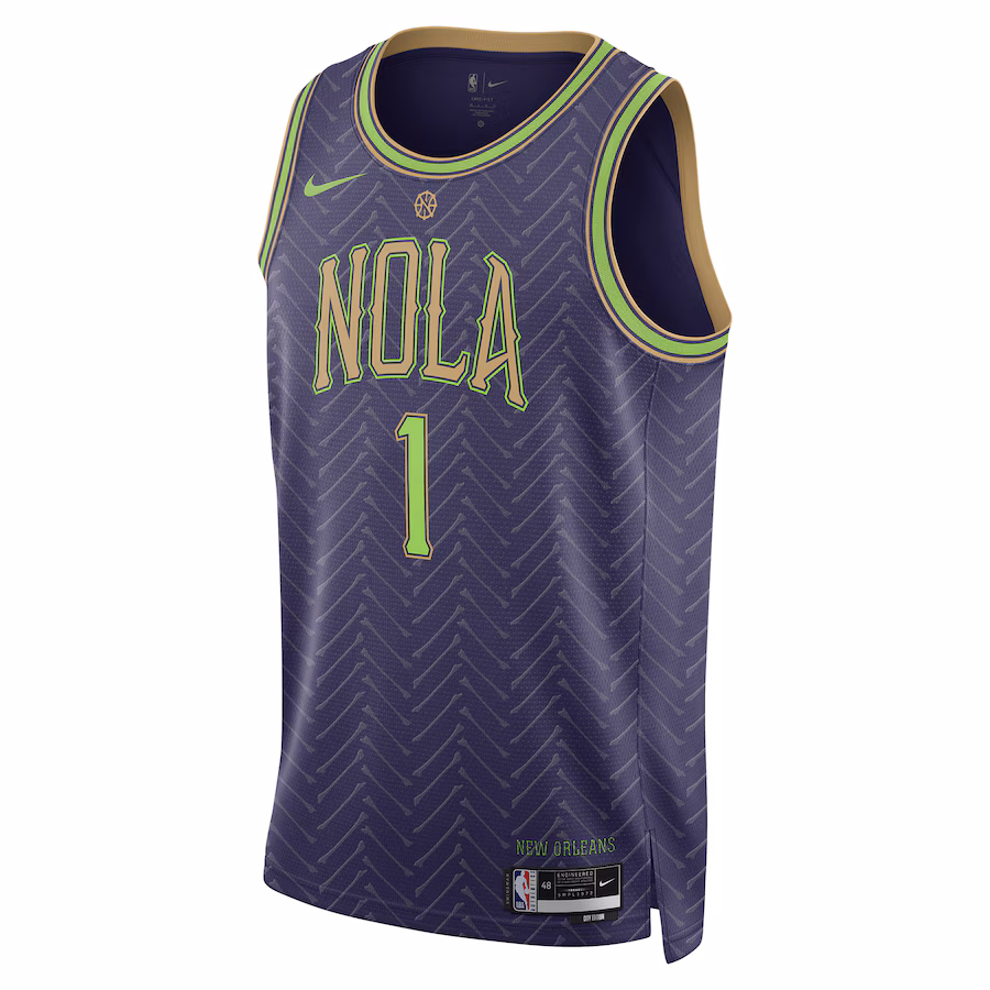 Zion Williamson - New Orleans Pelicans 2024/25 NBA City Edition Swingman Jersey for Men Women - Nike - Purple - Image 3