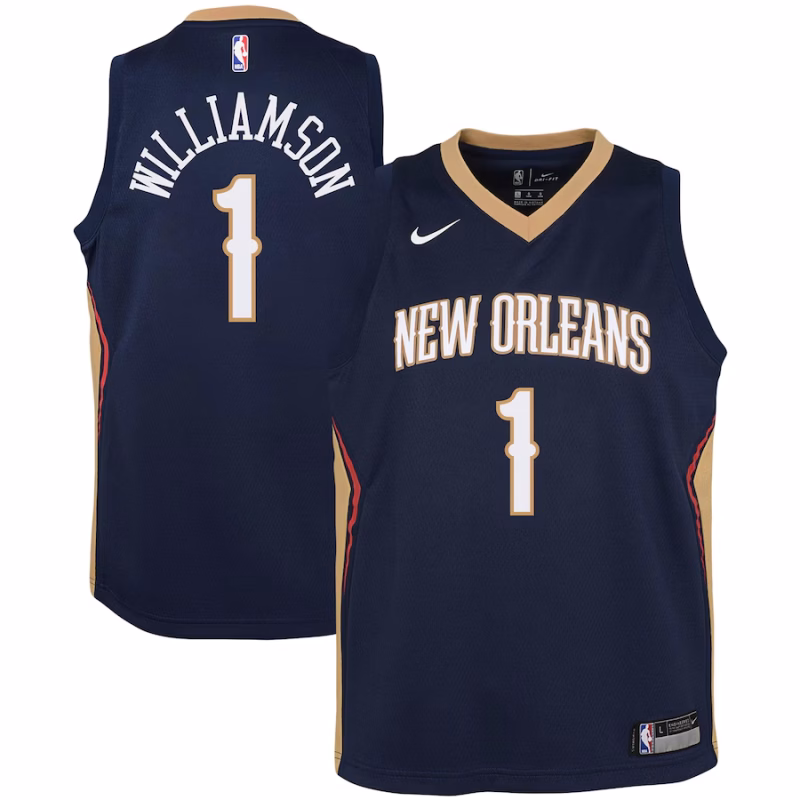 Youth ☆ Zion Williamson - New Orleans Pelicans NBA Icon Edition Swingman Jersey for Youth Kids - Nike - Navy